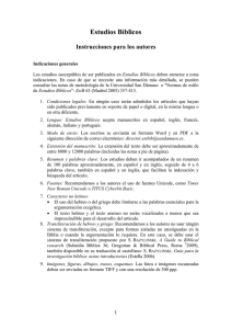 Instrucciones para autores - Universidad Eclesiástica San Dámaso