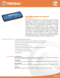 Hub USB Compact de 4 puertos