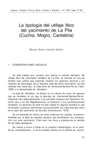 La tipología del utillaje lítico del yacimiento de La Pila - e
