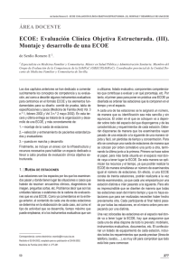 ECOE: Evaluación Clínica Objetiva Estructurada. (III). Montaje y