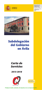 Triptico carta de servicios de la Subdelegación del Gobierno en Ávila