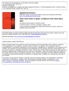 Total work time in Spain: evidence from time diary data