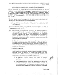 anexo viii procedimientos de la atención de incidencias que se