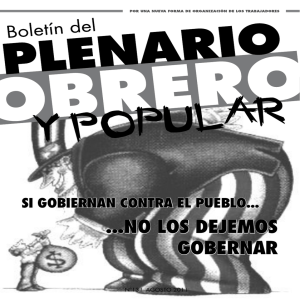 no los dejemos gobernar - Plenario Obrero y popular