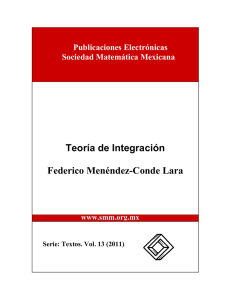 Teoría de Integración Federico Menéndez
