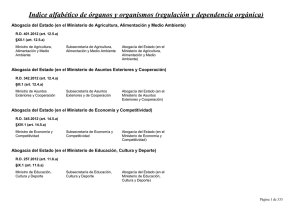 Indice alfabético de órganos y organismos