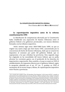 La coparticipación impositiva federal