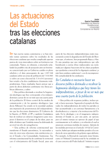Las actuaciones del Estado tras las elecciones catalanas