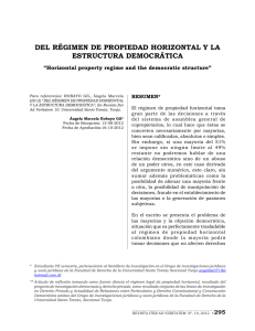 DEL R&Eacute;GIMEN DE PROPIEDAD HORIzONTAL Y LA ESTRUCTURA