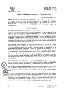 Page 1 A D. MINISTERIO DE SALUD REsoLUCIÓN