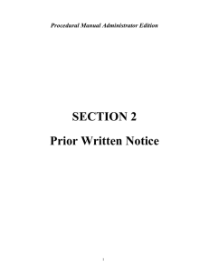 SECTION 2 Prior Written Notice - San Joaquin County Office of