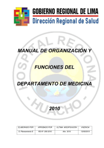 manual de organización y funciones del departamento de medicina