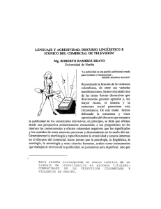 lenguaje y agresividad: discurso lingüistico e iconico del comercial