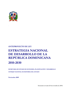 estrategia nacional de desarrollo de la república dominicana 2010