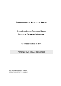 perspectiva de las empresas - Oficina Española de Patentes y Marcas