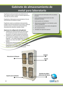 Gabinete de almacenamiento de metal para laboratorio