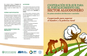 Fortalecimiento del Sector Algodonero por medio de la Cooperación