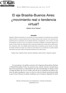 El eje Brasilia-Buenos Aires: ¿movimiento real o tendencia