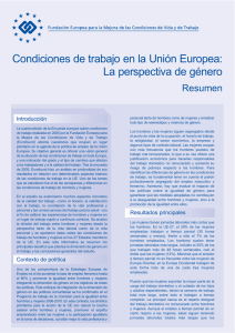 Condiciones de trabajo en la Unión Europea: La perspectiva de