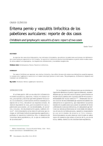 Eritema pernio y vasculitis linfocítica de los pabellones auriculares