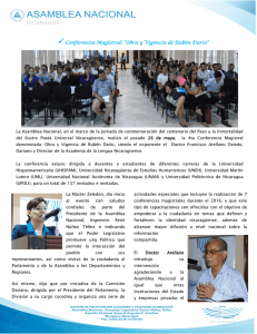Conferencia Magistral: “Obra y Vigencia de Rubén Darío”