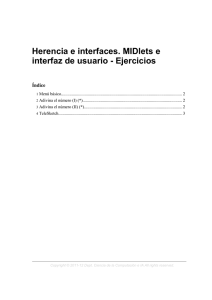Herencia e interfaces. MIDlets e interfaz de usuario