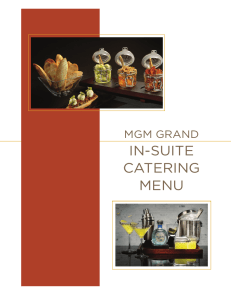 MGM Grand In-Suite Catering Menu