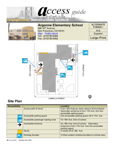 Argonne Elementary School Site Plan