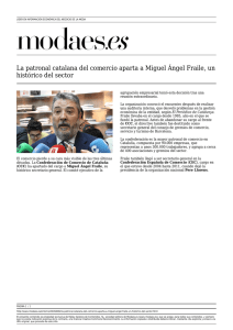 La patronal catalana del comercio aparta a Miguel