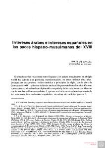 Intereses árabes e intereses españoles en las paces hispano