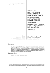 ¿ALIADOS O ENEMIGOS? LAS REPRESENTACIONES DE BRASIL