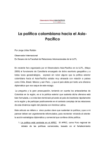 la polí tica colombiana hacia el asia pacifico