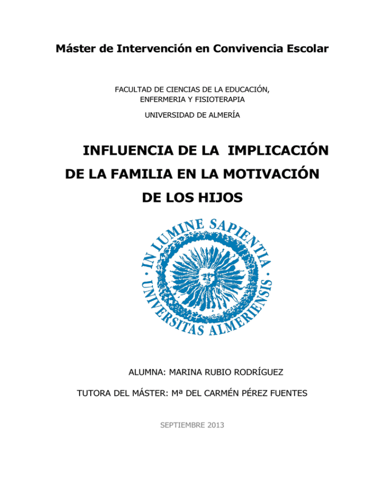 Influencia De La Implicaci N De La Familia En La Motivaci N De Los Hijos