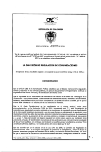 Resolución CRC 4900 de 2016