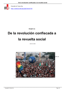 De la revolución confiscada a la revuelta social