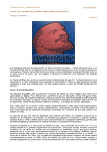 Lenin y la cuestión del partido: notas sobre ¿Qué hacer?