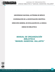 Manual de organización - Biblioteca Manuel Sandoval Vallarta
