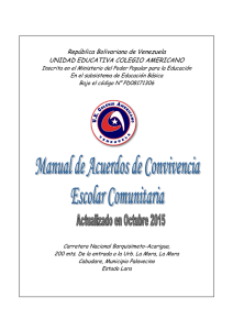 MANUAL DE CONVIVENCIA - Unidad Educativa Colegio Americano