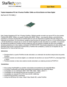 Tarjeta Adaptadora PCI de 3 Puertos FireWire 1394b