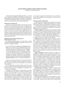 Reglamento de publicación - Facultad de Medicina