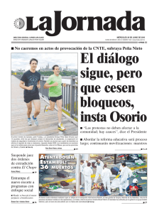 El diálogo sigue, pero que cesen bloqueos, insta Osorio