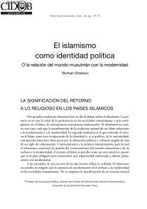 El islamismo como identidad política