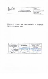 Control fechas de vencimientos y gestion productos vencidos