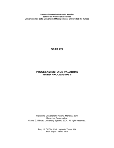 ofas 222 procesamiento de palabras word processing ii