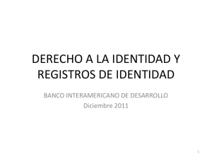 derecho a la identidad y registros de identidad