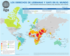 Mapa de los Derechos de Lesbianas y Gays en el Mundo, de ILGA