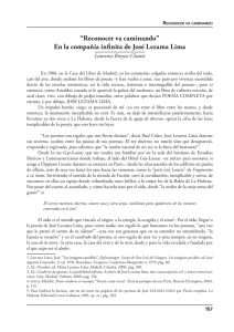 “Reconocer va caminando” En la compañía infinita de