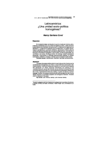 Latinoamérica: ¿Una unidad socio-política homogénea?