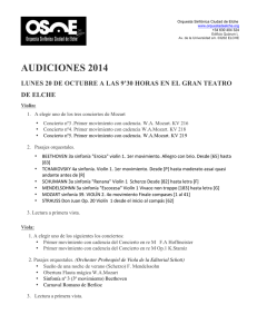 AUDICIONES 2014 - Orquesta Sinfónica de Elche