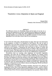 Translation versus Adaptation in Spain and England